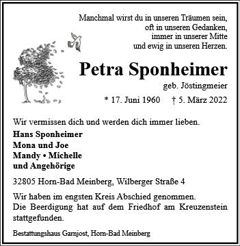 Erinnerungsbild für Petra Sponheimer